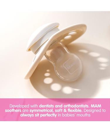 MAM Start Pure Schnuller 0-2 Months - Eco-Friendly Baby Pacifier Set (2) | Skinsoft Silicone & Case | Cream/Green - Buy Online on GoSupps.com