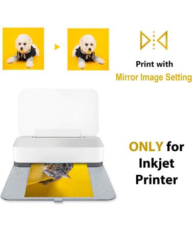 A-SUB Iron-On Heat Transfer Paper for White/Light Fabrics 8.5x11 - 20 Sheets | Inkjet Printer T Shirt Transfer Paper | Wash Durable, Long Lasting Design | No Cracking - Buy Online on GoSupps.com
