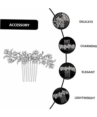 Ipetboom 1pc Comb Bridal Headdress Crystal Hair Accessories Pearl Hair Accessories David Statue Flower Claw Clips Rhinestone Pearl Hair Clips Hair for Women Alloy Wedding The Photo Bride - Buy Online on GoSupps.com