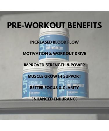 RAW Essential Pre-Workout Powder CBUM Formula | Energy Drink for Men & Women Muscle Pump Focus Stamina Strength Endurance & Performance Booster | Blue Raspberry Flavor 1.85 lbs - Buy Online on GoSupps.com