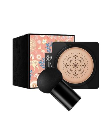 Wonderninelife Beauty Cream Beauty Linasi Veze Clear Cover Beauty Cream Beauty Cream Foundation Mushroom Head Air Cushion CC Cream for All skin (Nature)