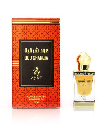 AYAT PERFUMES Perfumed Oil 12ml From Dubai | Musk Halal For Men and Women Alcohol Free | Perfume Extract/Attar For Long Lasting Scent | Arabian scent Made and Designed in Dubai (Oud Sharqia)