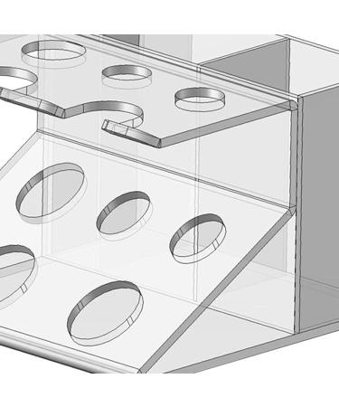 Gralara Razor Holder & Toothbrush Organizer - Multifunctional Transparent Storage for Bedrooms & Worktops - Ideal for Electric Toothbrushes - Buy Online on GoSupps.com