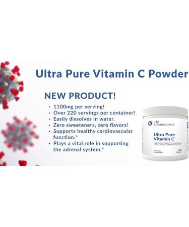 Life Enhancement Ultra Pure Vitamin C Powder - 1 100 mg Ascorbic Acid Vitamin C Supplement - 227 Servings - Buy Online on GoSupps.com
