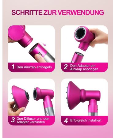 Dyson Airwrap Diffuser & Adapter HS01 HS05 | Transform Your Airwrap Styler into a Hairston - Fuchsia - Buy Online on GoSupps.com