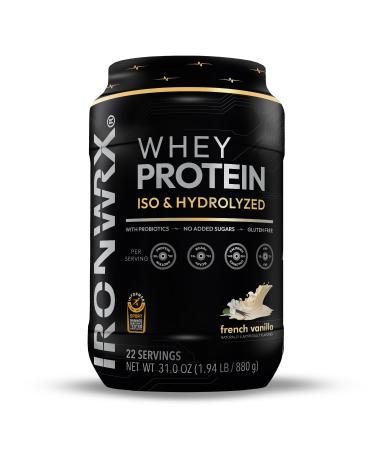 100% Hydrolyzed Whey Protein Isolate | 30g Protein 7.4 g BCAAs | French Vanilla | Informed Sport Certified Banned Substance Free | Low Carb Keto Friendly Fast Absorbing Powder | 22 Servings French Vanilla 1.94 Pound (Pac