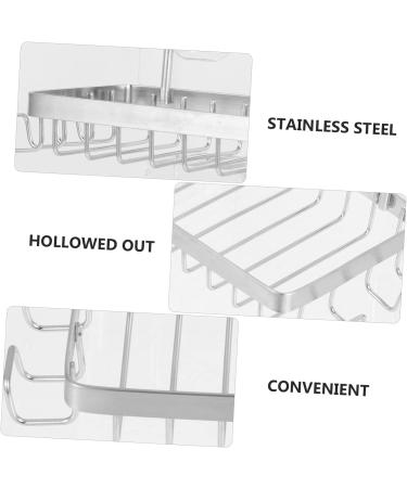 KONTONTY Nail-free Wall-mounted Soap Holder Soap Draining Holder Steel Bar Soap Dish Soap Rack Soap Dish Hooks Kitchen Sink Organizer Soap Drainer Container Storage Stainless Steel Travel - Buy Online on GoSupps.com