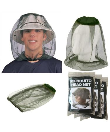 3pcs Mosquito Head Net Mesh Hat - Face Netting Cover Midge Mask Breathable Bucket Cap Quick Dry Wide Brim Sun Protection Anti-Insects Bug Bee Keeper Outdoor Fishing Hiking Camping Gardening