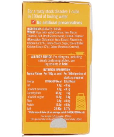 OXO 24 Chicken Stock Cubes 142g - 24 Count | Pack of 1 - Premium Chicken Flavor - Buy Online on GoSupps.com