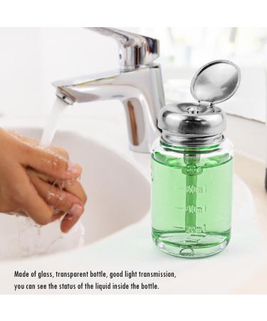 LNQ LUNIQI Glass Pump Dispenser 1 Piece Empty Nail Polish Remover Bottle 80 ml Nail Polish Remover Pump Bottle Push Down Pump Dispenser with Stainless Steel Cap Transparent - Buy Online on GoSupps.com