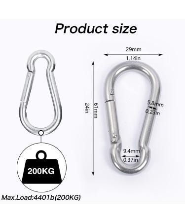 4-Piece Bituocs Carabiner Set - Heavy Duty Snap Hooks for Hammocks Camping Hiking & Fishing - 60 kg Capacity - Buy Online on GoSupps.com