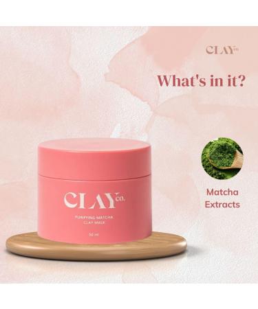 Buy BAPOLE CLAYCO Purifying Matcha Clay Face Mask 50ml | Vegan Green Tea Mask for Glowing Skin | Ideal for Japanese Skincare Routine - Buy Online on GoSupps.com