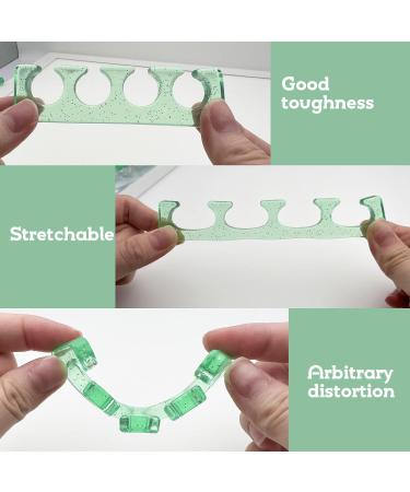 Gel Toe Separator 4PCS for Nail Varnish, Green & Translucent Toe Dividers/Spacers - Nail Art Pedicure Manicure Accessories - Buy Online on GoSupps.com