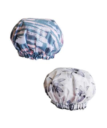 Healeved 2pcs La Hats for Women Womens Shower Caps Fluffy Hats for Women Bath Cap for Girls Head Cover Bonnet Bathing Caps Bath Caps Hair Protective Caps Shower Hat Headgear Swimming Cap