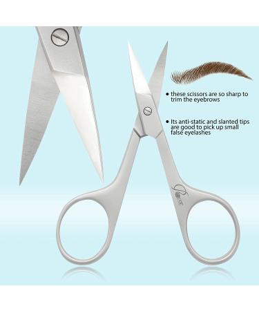 ROUSE Professional Curved Cuticle Scissors for Nails, Cuticles, Eyebrows, and Beard - Extra Fine Precision Manicure/Pedicure Scissors - Buy Online on GoSupps.com