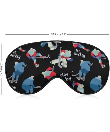 Ice Hockey Players Sleep Mask Eye Cover for Sleeping Blindfold with Adjustable Strap Blocks Light Night Travel Nap for Men Women - Buy Online on GoSupps.com