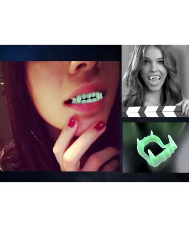Buy Clicitina 10-Piece Halloween Luminous Teeth - Scary White & Green Dentures One Size | International Shipping - Buy Online on GoSupps.com