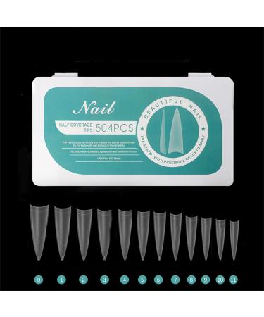 FEIlei 504Pcs Press on Nails Coffin Nail Tips Frosted Full Cover Fake Nail Artificial - Buy Online on GoSupps.com