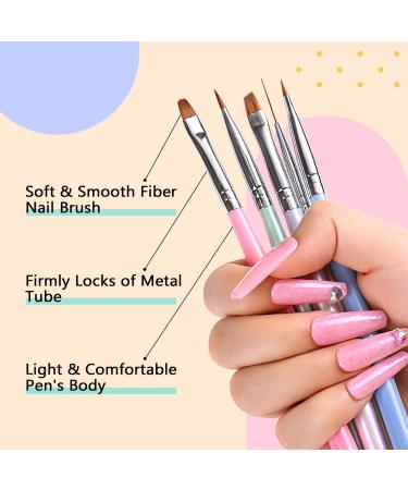 AIMEILI Nail Art Brushes Set for Gel Polish Painting and DIY Manicure - Buy Online on GoSupps.com