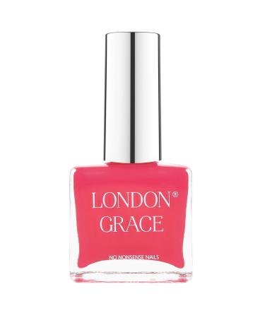 London Grace Nail Polish | Taylor 12ml | Tropical Pink Long Lasting Vegan Eco-conscious Varnish | Quick Dry Chip-Resistant & No Nasties Formula