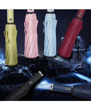 miduoidn Large Reverse Folding Umbrella with LED Flashlight Reflective Stripe UV Parasol Umbrellas Sunproof Sunshade for No Led/Sky Blue - Buy Online on GoSupps.com