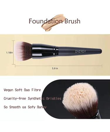 ENERGY Smoothing Face Brush - Premium Vegan Makeup Brush for Liquid Foundation Blusher & Powder Blending - Flawless Kabuki Stippling & Buffing Brush for All Skin Types - Buy Online on GoSupps.com