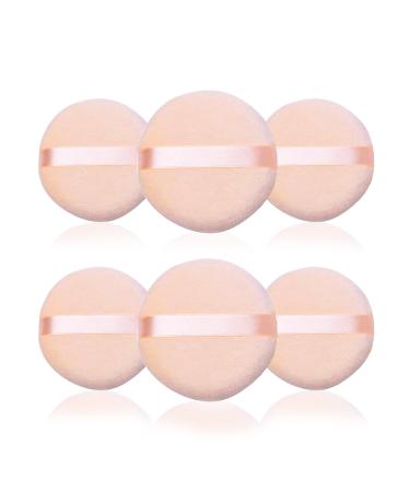 6 Pieces Powder Puffs Cotton Makeup Puffs for Loose Powder Mineral Powder Cosmetic Foundation - 2.36 inch/6 cm Soft Round Powder Puffs Makeup Face Sponges for Face and Body - Nude - Buy Online on GoSupps.com