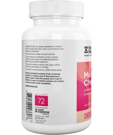 Nutri Supreme Kids Multi Chews Cherry Flavor 180 Wafers - Essential Children's Multivitamin - Buy Online on GoSupps.com