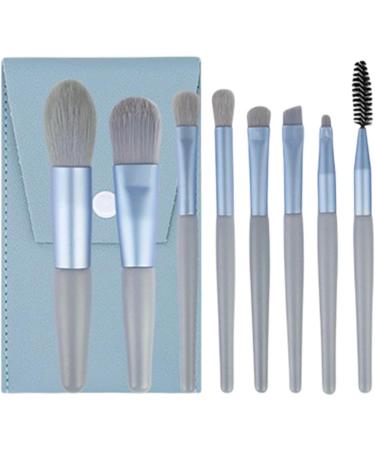 Makeup Brushes Eye Makeup Brush Set - 8 Professional Eyeshadow Eyebrow Blending Eyeliner Brushes for Powder Makeup blue + bag - Buy Online on GoSupps.com