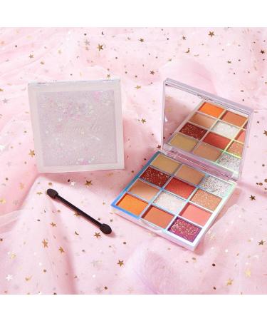 harayaa 12 Colors Shimmering Matte Eyeshadow Palette Waterproof Eye - White - Buy Online on GoSupps.com