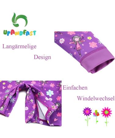 UPF 50+ Sun Protection Baby Swimwear | Purple Toddler One Piece Swimsuit 18-24 Months - Buy Online on GoSupps.com