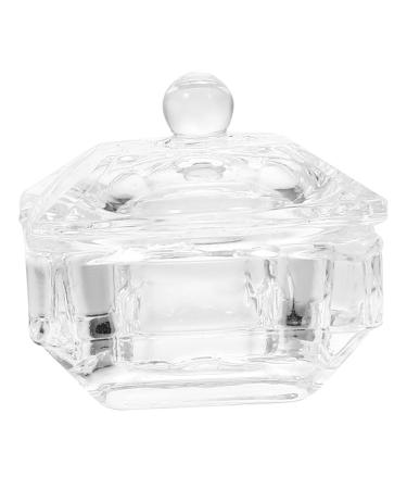 Zerodeko Diamond Decor Candy Jar Nail Art Accessories Glass Nail Dish with Lid Acrylic Nail Tools Nail Dish Cup Manicure Nail Dish Dappen Dish Glass Nail Cup Glass Jar Wedding 1