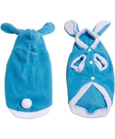 NACOCO Dog Bunny Costume Hoodie - Small Blue | Christmas Halloween Easter Rabbit Outfit for Small Dogs Cats - Buy Online on GoSupps.com