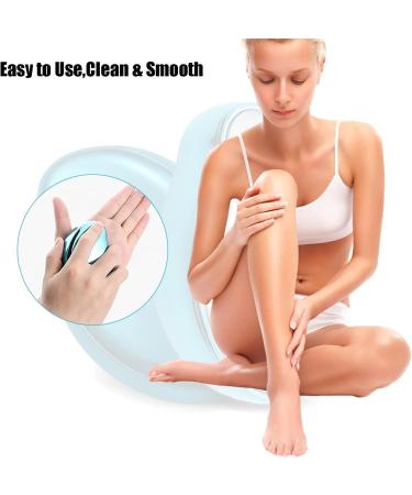 Crystal Hair Eraser for Women and Men Magic Hair Eraser 2024 New Upgrade Hair Removal Painless Skin Exfoliator Tool for Body Safe Mild Epilator (Blue) - Buy Online on GoSupps.com