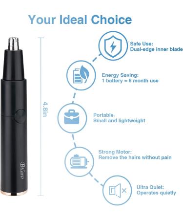 Professional Nose and Hair Trimmer 2021 - Painless Removal for Men and Women - Dual-Edge Stainless Steel Blades - Mute Motor - Easy to Clean - Buy Online on GoSupps.com
