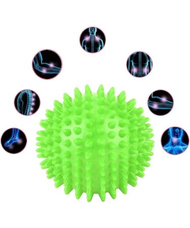 Spiky Massage Ball & Plastic Roller for Plantar Fasciitis | L-Green Fitness Tool for Trigger Point Relief - Buy Online on GoSupps.com