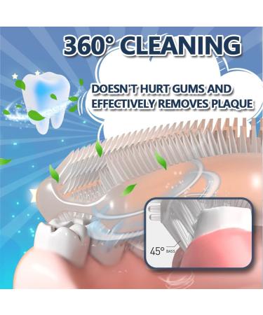 Kids Electric Toothbrush- U-Shaped Ultrasonic, 6 Sonic Clean Modes, IPX7 Waterproof, Rocket Design, Rechargeable Smart Timer Toothbrush for Children 2-6 Years - Blue - Buy Online on GoSupps.com