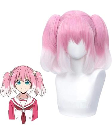 WHBHD Talentless Nana Hiiragi Cosplay Wig - Gradient Pink Twin Ponytails Heat Resistant Synthetic Hair for Halloween - Buy Online on GoSupps.com