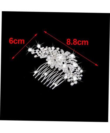 FRCOLOR Floral Rhinestone Hair Pin Rhinestone Hair Comb Bridal Wedding Hair Comb Slide Clip Bride Headband Western Style - Buy Online on GoSupps.com