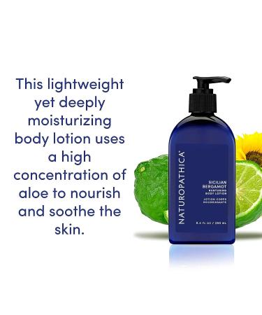Naturopathica Sicilian Bergamot Body Lotion - Citrus Daily Moisturizer with Orange, Clementine, Grapefruit and Aloe - 8.4 oz - Made in USA - Buy Online on GoSupps.com
