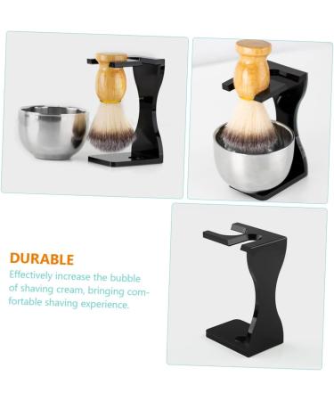 PopetPop Men's Shaving Set - Soft Brush Foam Stand & Hairpiece - Multifuntional Wood Grooming Kit for a Stylish Shave - Buy Online on GoSupps.com