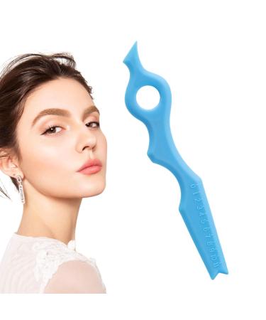 Silicone Eyeliner Aid | Eyebrow and Eyelash Applicator Stencil Tool Silicone Eyebrow Stencils Ruler for Beginners Silicone Eyeliner Applicator Tool for Women Blue