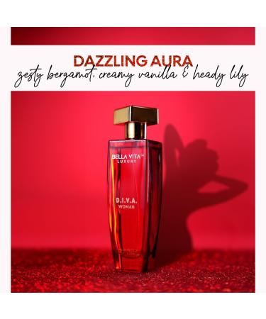 Diva Eau de Parfum (3.4 fl.oz.) - Refreshing perfume for women. Notes include lemon orange Freesia patchouli and musk. Family: Citrus Oud and Woody. Vegan & Cruelty-Free - Buy Online on GoSupps.com