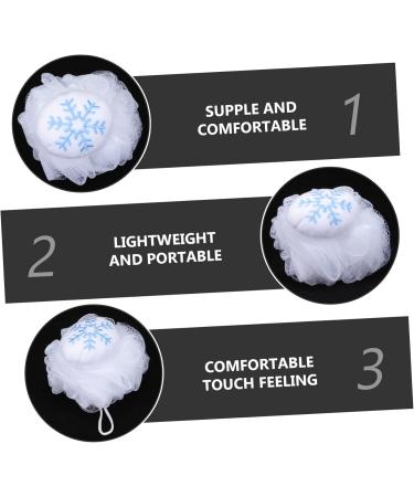 2pcs Bath Ball Shower Puff & Loofah Set | Holiday Bath Scrubber & Back Scrubber | Premium Shower Sponge Pouf - Buy Online on GoSupps.com