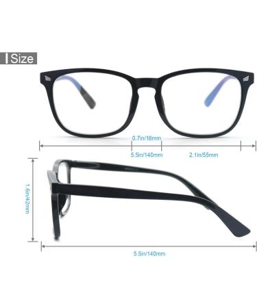 Women's Blue Light Blocking Reading Glasses +0.75 | Anti-Glare Computer Readers | 4 Pack | Reduce Eyestrain & Protect Eyes | Stylish Mixed Colors - Buy Online on GoSupps.com
