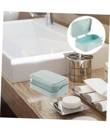 HEASOME Box Soap Holder Shower Soap Case Soap Bar Plastic Storage Containers for Clothes Leak Plastic Serving Trays Lidded Tin Big Shampoo Bar Soap Dish Abs Travel Toiletries Articulated Sky-blue 13.5X9CM - Buy Online on GoSupps.com