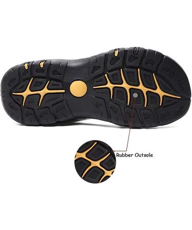VISIONREAST Men's Leather Hiking Sandals | Waterproof Athletic Sports Shoes | Closed Toe Water Sandals - Size 12 | Brown - Buy Online on GoSupps.com