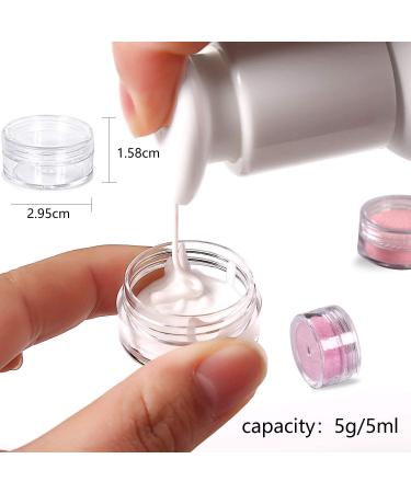 Bitefu 80 Pack Empty Cosmetic Containers - Transparent Plastic Storage Box with Mini Spatula for Creams & Travel - 5g 5ml Sample Pots - Buy Online on GoSupps.com