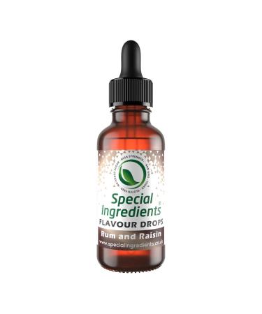 Rum and Raisin Flavour Drop 30ml Highly Concentrated Versatile Food Flavouring - Vegan Non GMO Gluten Free Rum & Raisin 30ml