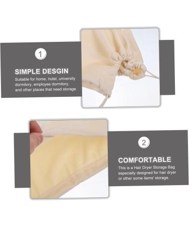 SOESFOUFU Hair Dryer Storage Bag Cosmetic Bags Travel Hair Dryer Bags Anti-scratch Bags Hair Dryer Carrier Bags Multi-use Storage Bags Hair Dryer Travel Bag Drawstring Bags Cosmetics Bag 32x28x0.6cm Beige - Buy Online on GoSupps.com